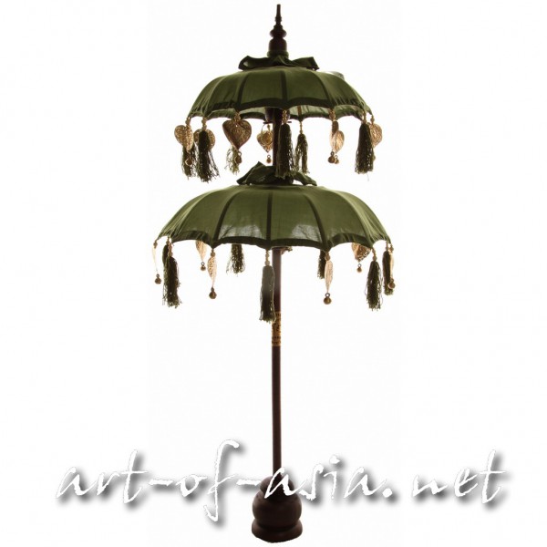 Bild 2 - Bali-Dekoschirm 2-fach, Moss / gold