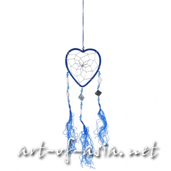 Bild 2 - Traumfänger, Herz, verschiedene Größen, Dazzling Blue