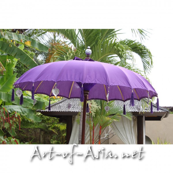 Bild 2 - Bali-Sonnenschirm, 180cm Ø, Royal Purple / silber