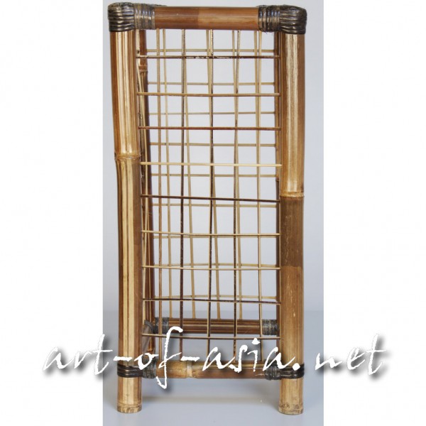 Bild 2 - Säule Typ "Gitter", 60cm, Bambus, dunkel, breit