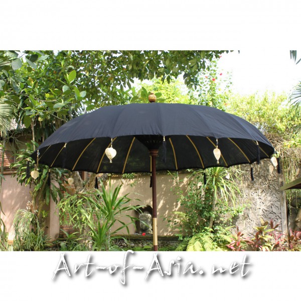 Bild 2 - Bali-Sonnenschirm, 220cm Ø, Black / gold